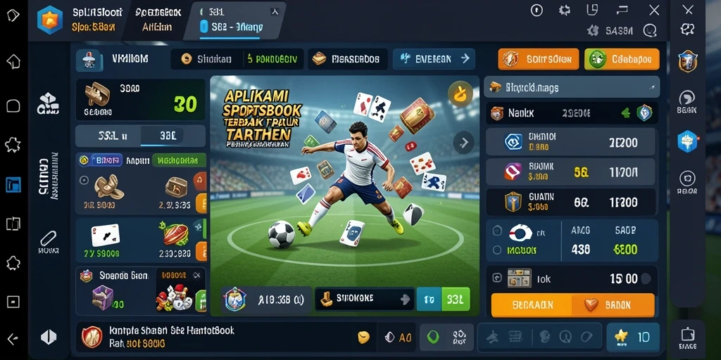 Tampilan gameplay sportsbook yang menarik dan interaktif
