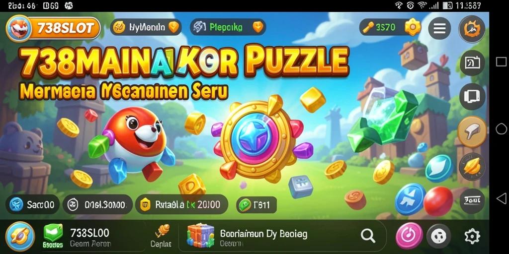 Screenshot game Puzzle 738SLOT yang menunjukkan gameplay seru.