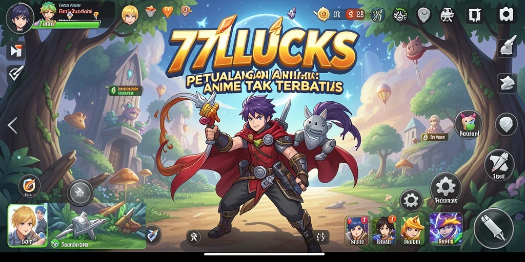 Screenshot gameplay menunjukkan karakter Anime beraksi di dunia yang memukau.