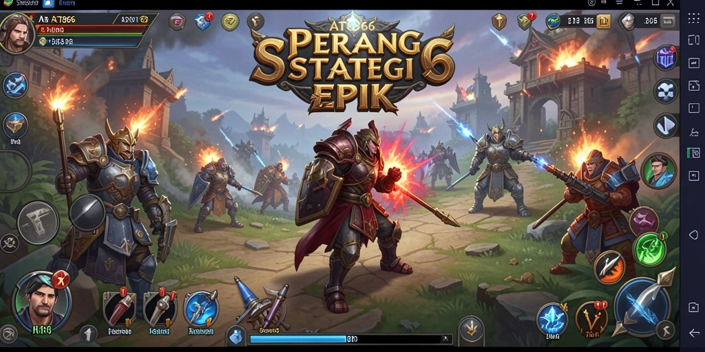 Tampilan gameplay yang mendebarkan dan strategis di AT866.