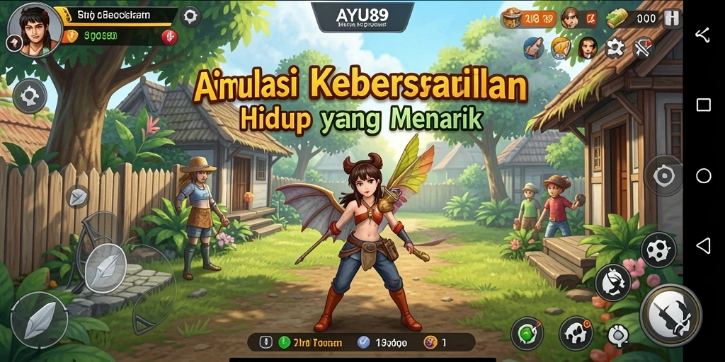 Screenshot AYU89 menunjukkan gameplay simulasi yang seru dan interaktif.
