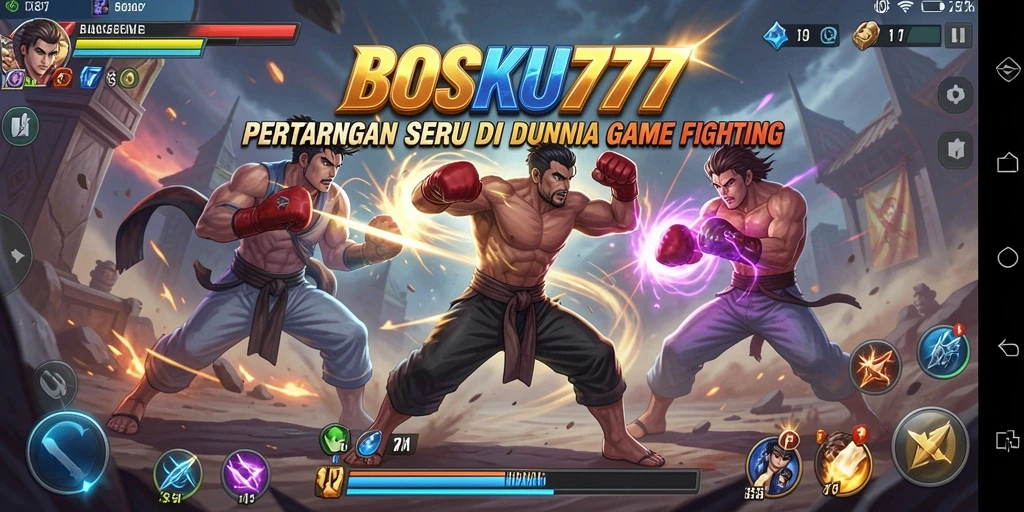 Tampilan seru pertarungan di BOSKU777 dengan karakter yang beragam.