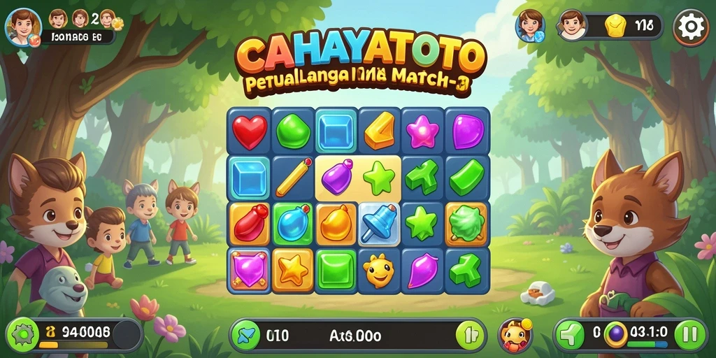 Tangkapan layar gameplay CAHAYATOTO yang penuh warna.