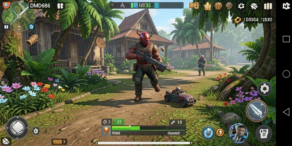 Tangkapan layar gameplay DMD686 menampilkan interaksi karakter yang mendalam.