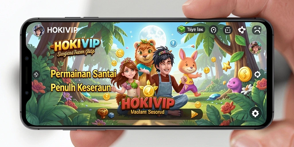 Tampilan gameplay HOKIVIP yang menarik dan penuh warna.