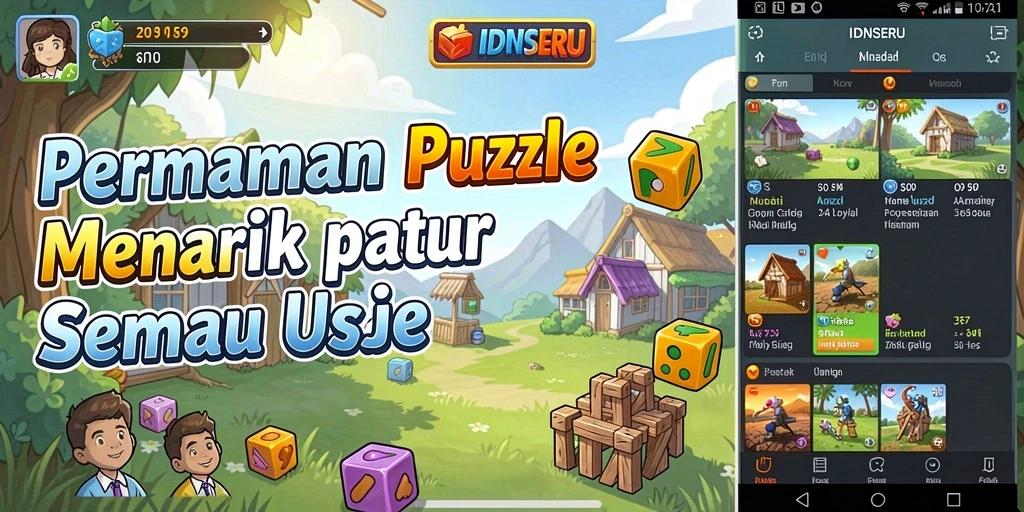 Tampilan gameplay IDNSERU yang penuh tantangan Puzzle.