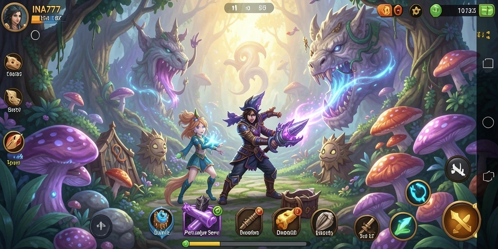 Screenshot menampilkan aksi seru dalam dunia petualangan INA777.