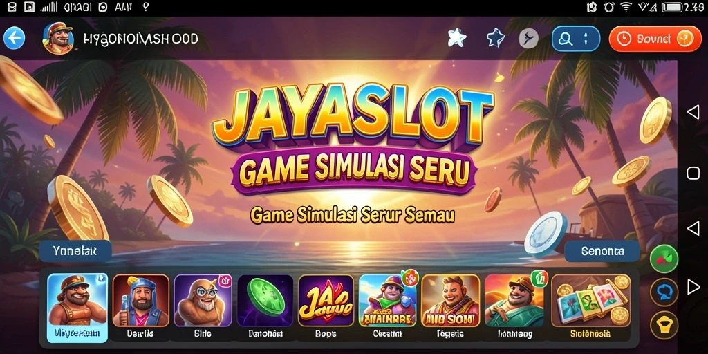 Tampilan gameplay JAYASLOT yang penuh warna dan interaktif.
