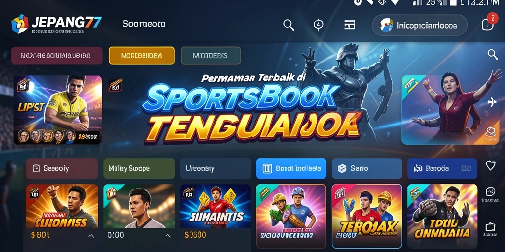 Tampilan antarmuka pengguna JEPANG77 dengan berbagai pilihan taruhan.