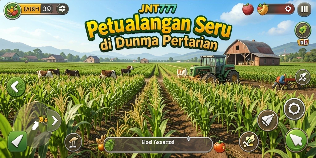 Tampilan gameplay menarik dalam game Farming JNT777.