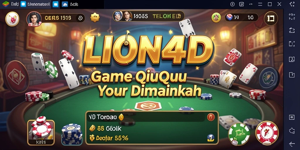 Tampilan gameplay menarik dari game QiuQiu LION4D.