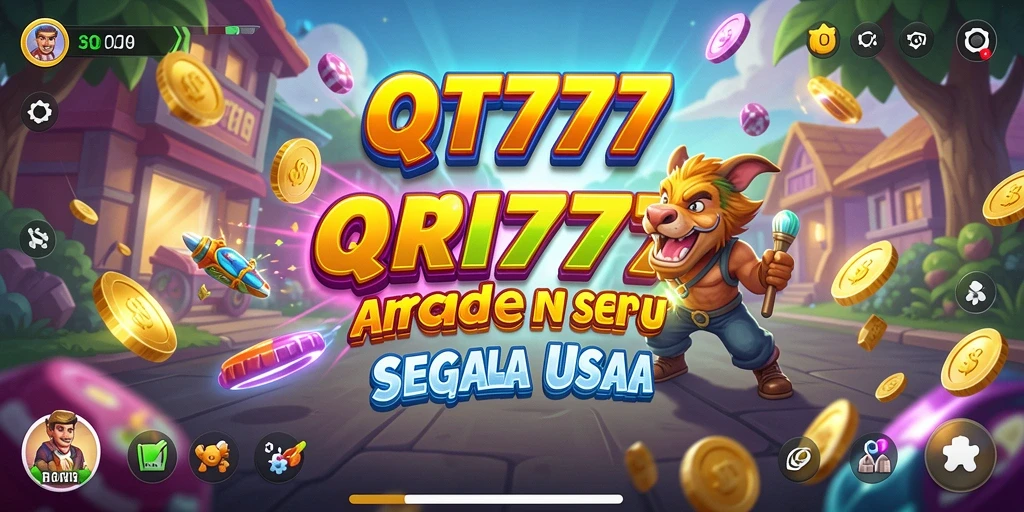 Tampilan gameplay QT777 yang memukau dalam aksi Arcade.