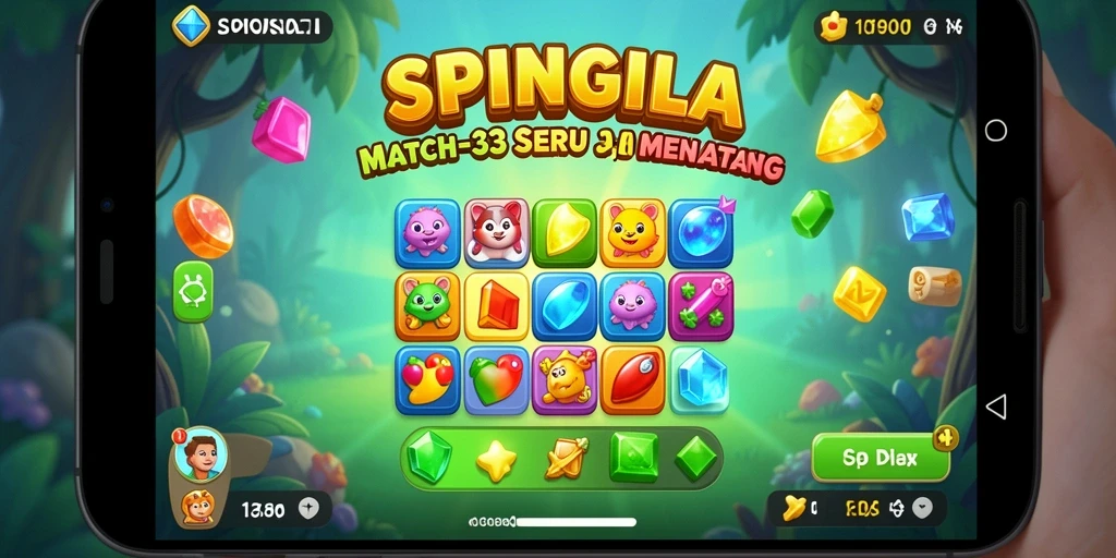 Tampilan gameplay SPINGILA yang seru dan penuh warna.
